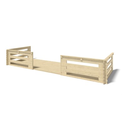 Veranda voor het huisje 6x2 m - Kleur transparant