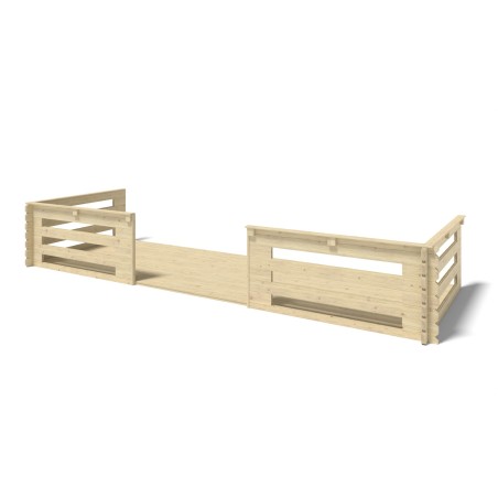 Veranda voor het huisje 6x2 m - Kleur transparant