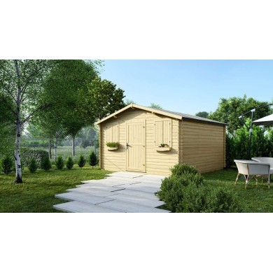 Houten tuinhuis 16 m² - 4x4 m - 28 mm