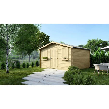 Houten tuinhuis 16 m² - 4x4 m - 28 mm