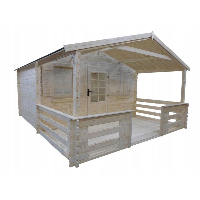 Veranda voor het huisje 4x2 m - Kleur transparant