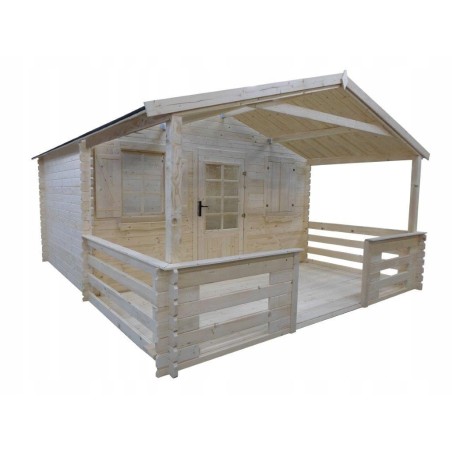 Veranda voor het huisje 4x2 m - Kleur transparant