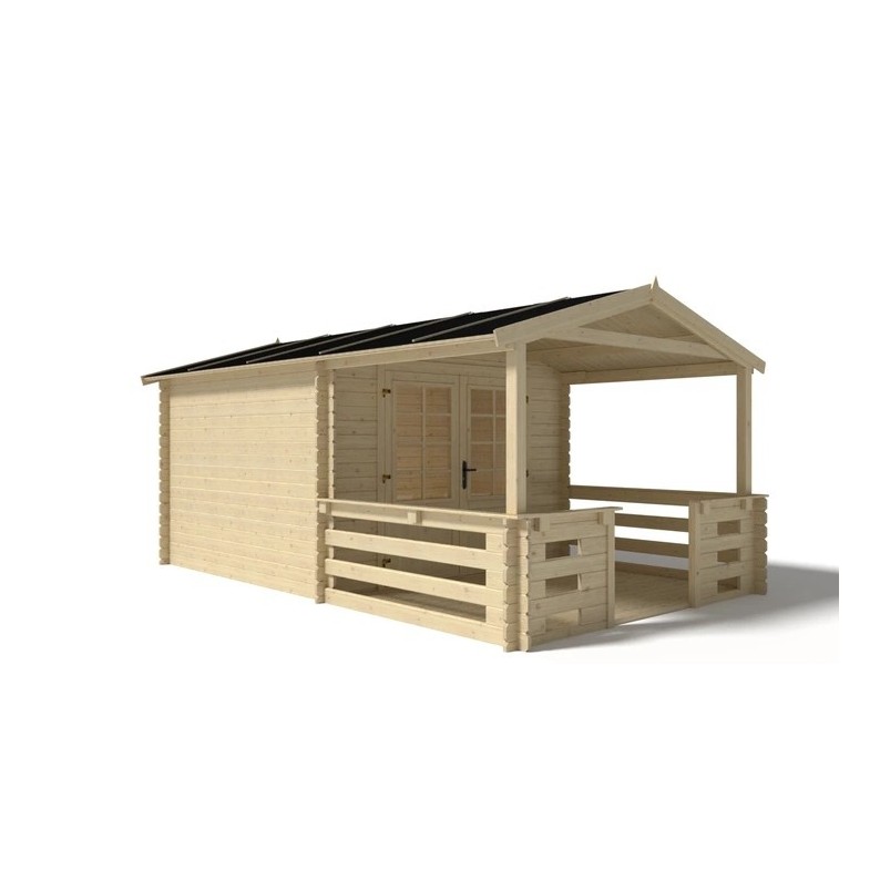 Veranda voor het huisje 3x2 m - Kleur transparant