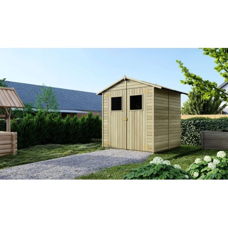 Houten tuinhuis 3.46 m² - 1.9x1.82 m - 12.5 mm - Geïmpregneerd