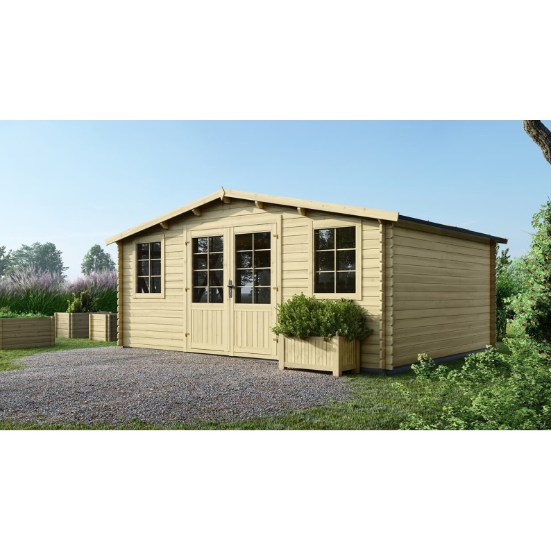 Houten tuinhuis 20 m² - 5x4 m - 28 mm