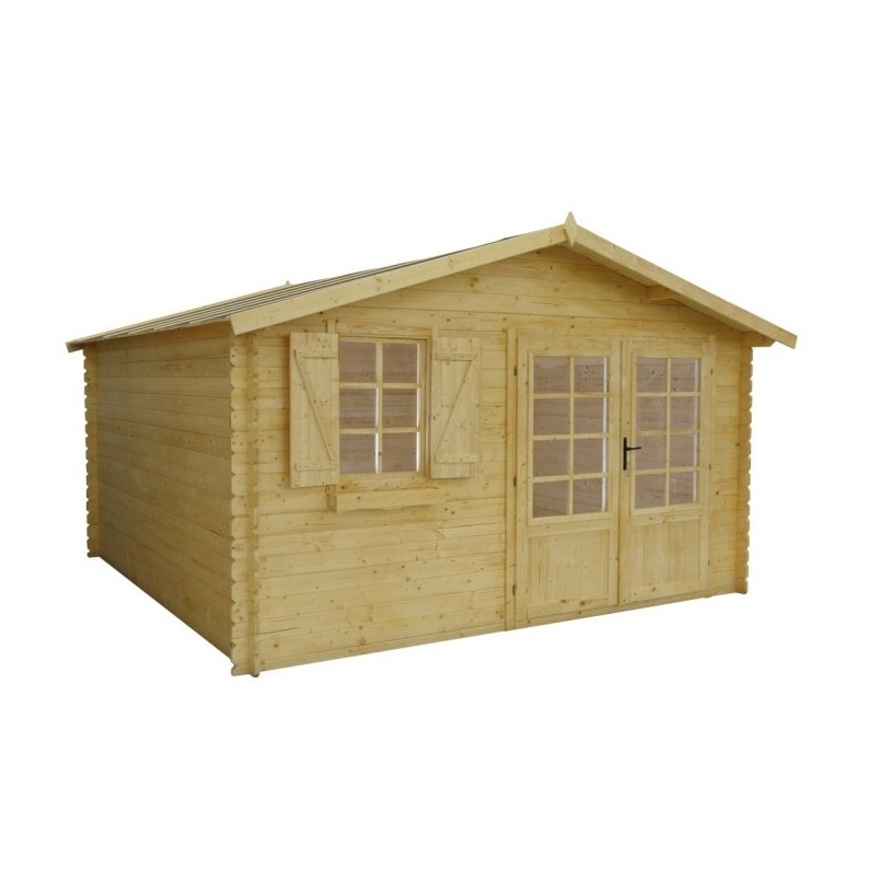 Houten tuinhuis 16 m² - 4x4 m - 28 mm