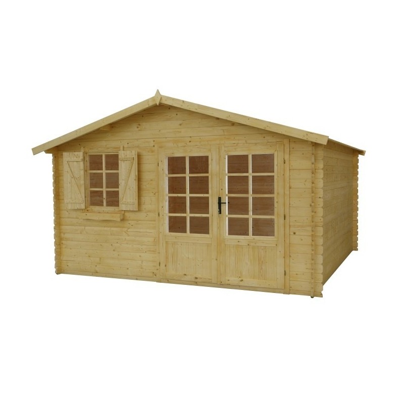 Houten tuinhuis 16 m² - 4x4 m - 28 mm