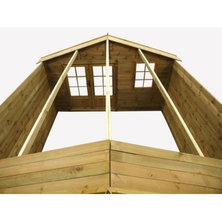 Houten tuinhuis 16 m² - 4x4 m - 28 mm