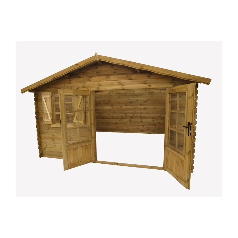 Houten tuinhuis 16 m² - 4x4 m - 28 mm