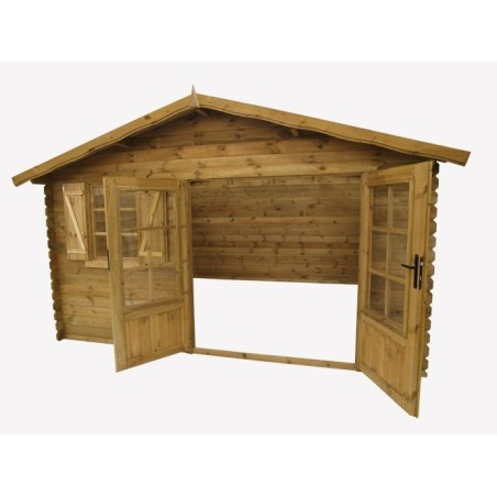 Houten tuinhuis 16 m² - 4x4 m - 28 mm