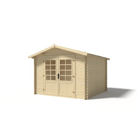 Tuinhuis Bremen 300x300 cm | Dubbele deur | Onbehandeld