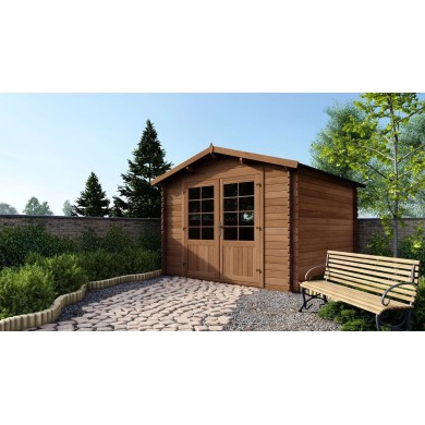 Houten tuinhuis 9 m² - 3x3 m - 28 mm - Geïmpregneerd