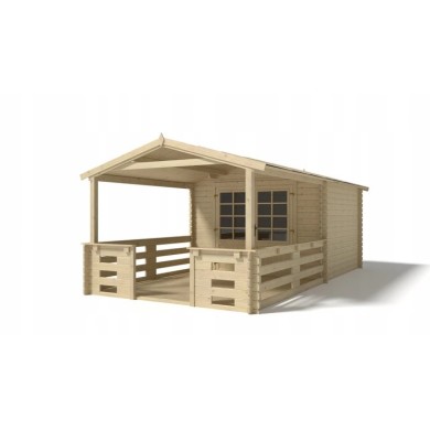 Houten tuinhuis - 3x3 m - 18 m² met terras