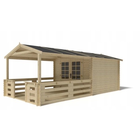 Houten tuinhuis - 3x3 m - 18 m² met terras