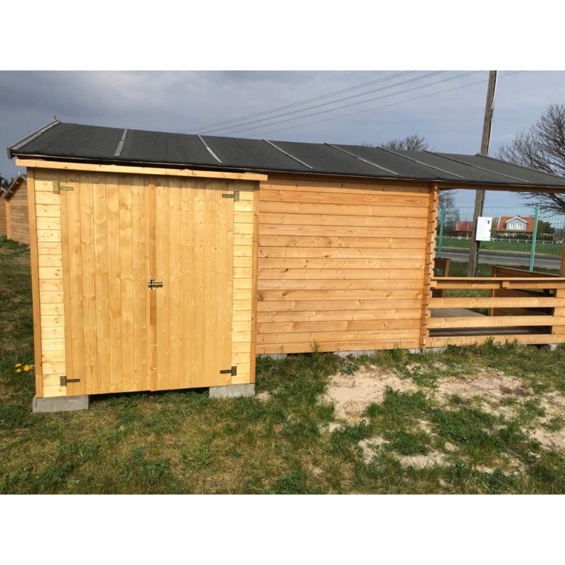 Tuingereedschapskast 1.66x0.82 m H.1.86 – met vloer en achterwand – Geïmpregneerd