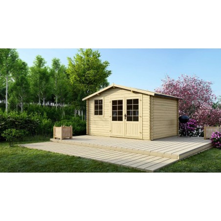 Houten tuinhuis 11.7 m² - 3.9x3 m - 34 mm