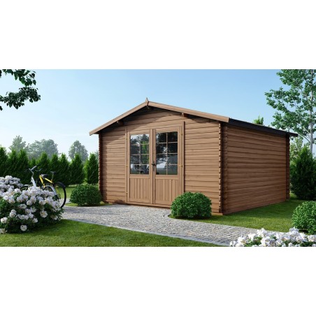 Houten tuinhuis 15.2 m² - 3.9x3.9 m - 34 mm - Geïmpregneerd