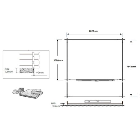 Houten tuinhuis - 3x2 m - 15 m² met terras