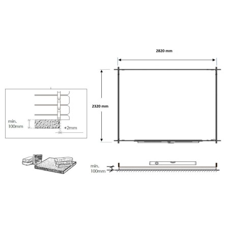 Tuinhuis Wolfsburg 300x250 cm | 28mm | Onbehandeld