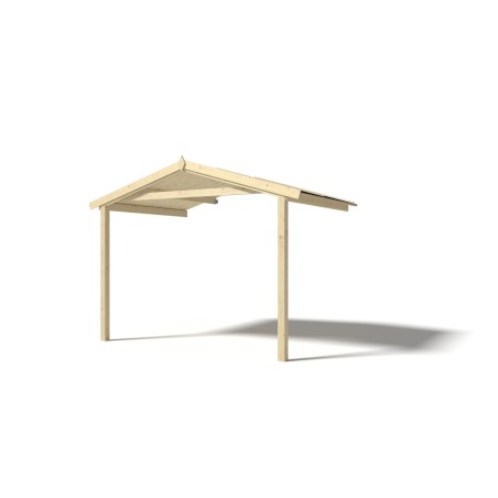 Houten tuinhuis - 3x2.5 m - 16.5 m² met terras