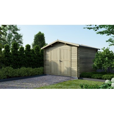 Houten tuinhuis 9 m² - 3x3 m - 28 mm - Geïmpregneerd