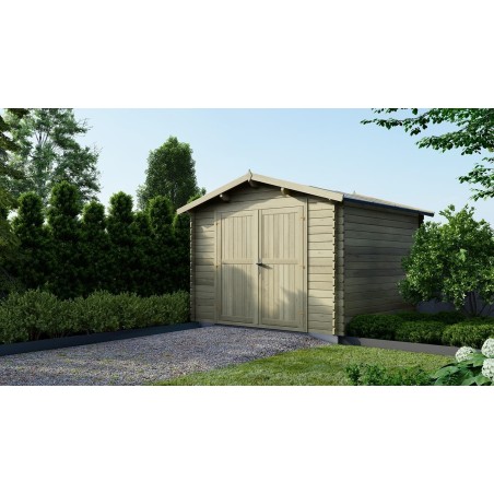 Houten tuinhuis 9 m² - 3x3 m - 28 mm - Geïmpregneerd