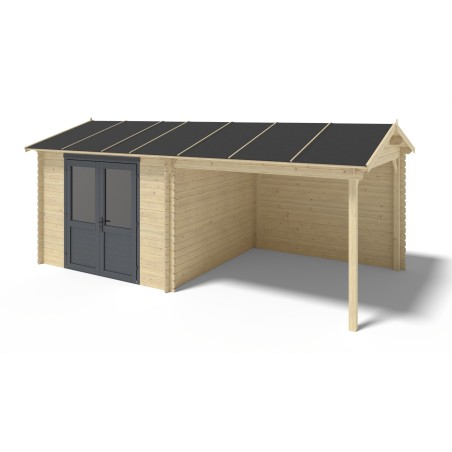 Houten tuinhuis 17.4 m² - 5.79x3 m - 28 mm