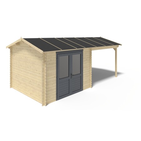 Houten tuinhuis 17.4 m² - 5.79x3 m - 28 mm
