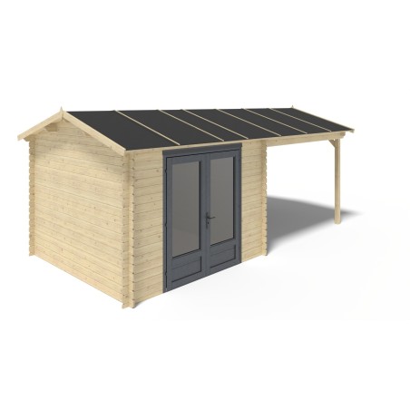 Houten tuinhuis 17.4 m² - 5.79x3 m - 28 mm