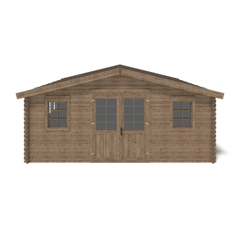 Houten tuinhuis 34.8 m² - 5.9x5.9 m - 45 mm - Geïmpregneerd