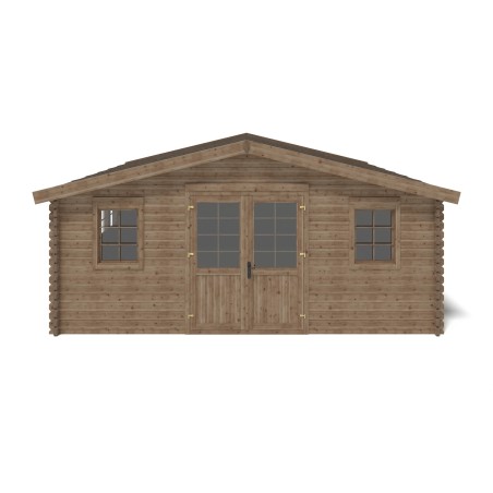 Houten tuinhuis 34.8 m² - 5.9x5.9 m - 45 mm - Geïmpregneerd
