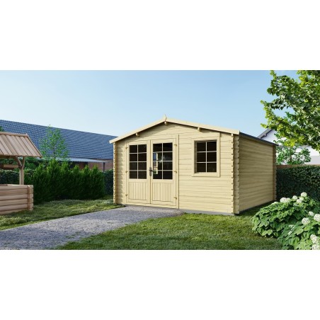 Houten tuinhuis 15.21 m² - 3.9x3.9 m - 40 mm