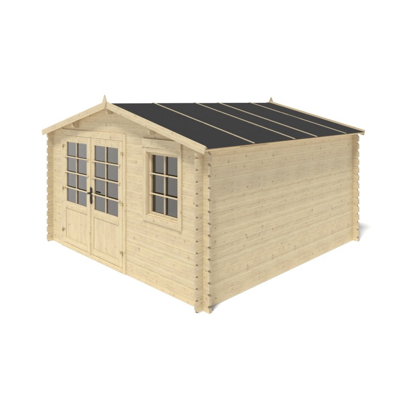 Houten tuinhuis 15.21 m² - 3.9x3.9 m - 40 mm