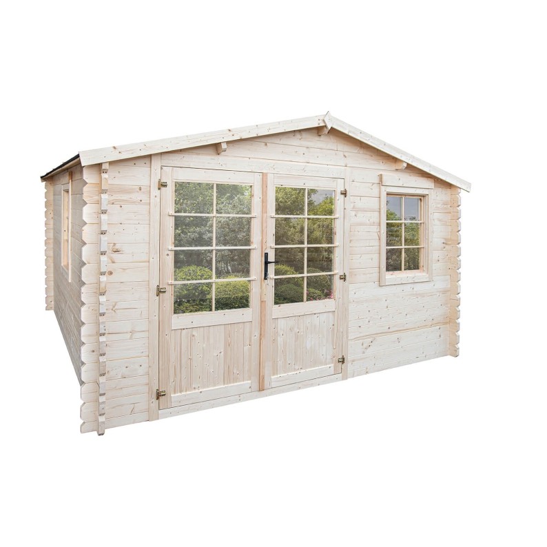 Houten tuinhuis 15.21 m² - 3.9x3.9 m - 40 mm