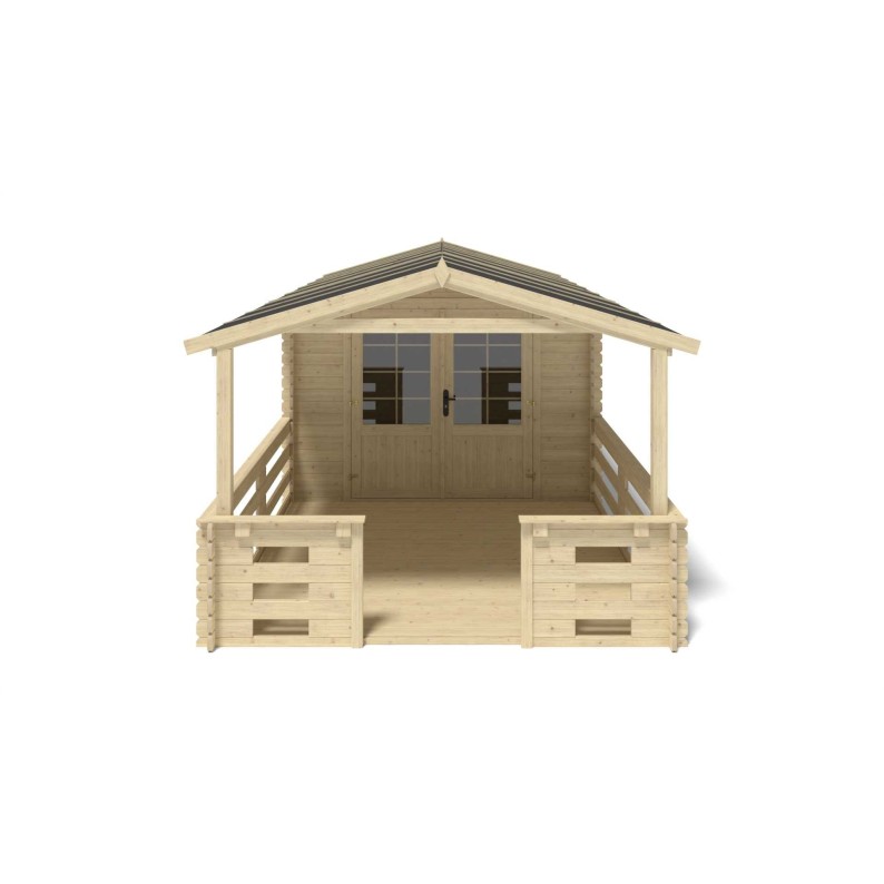 Houten tuinhuis - 3x4 m - 21 m² met terras