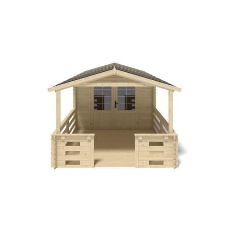 Houten tuinhuis - 3x4 m - 21 m² met terras