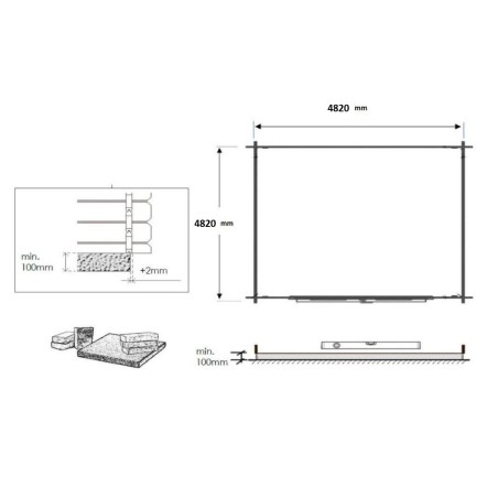 Houten tuinhuis 25 m² - 5x5 m - 34 mm