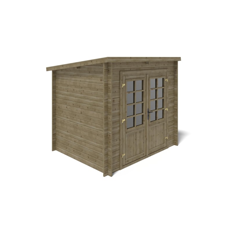 Houten tuinhuis 5 m² - 2.5x2 m - 28 mm - Geïmpregneerd