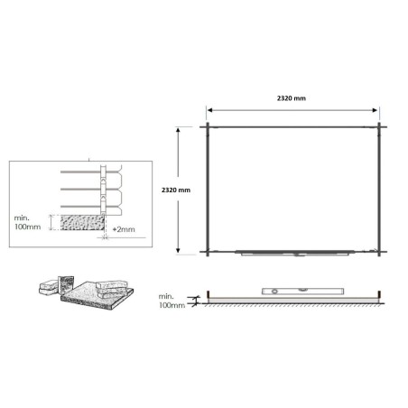 Houten tuinhuis 6.25 m² - 2.5x2.5 m - 28 mm - Geïmpregneerd