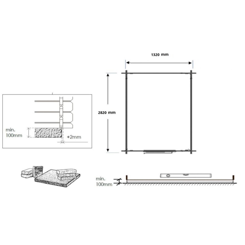 Houten tuinhuis 4.5 m² - 1.5x3 m - 28 mm - Geïmpregneerd
