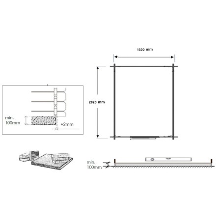 Houten tuinhuis 4.5 m² - 1.5x3 m - 28 mm - Geïmpregneerd