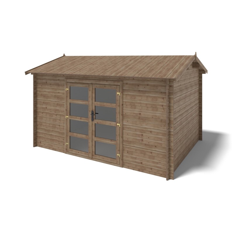 Houten tuinhuis 12 m² - 4x3 m - 28 mm - Geïmpregneerd