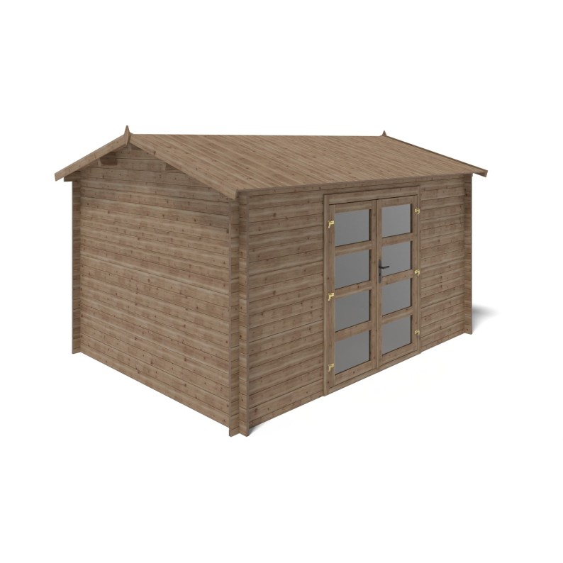 Houten tuinhuis 12 m² - 4x3 m - 28 mm - Geïmpregneerd
