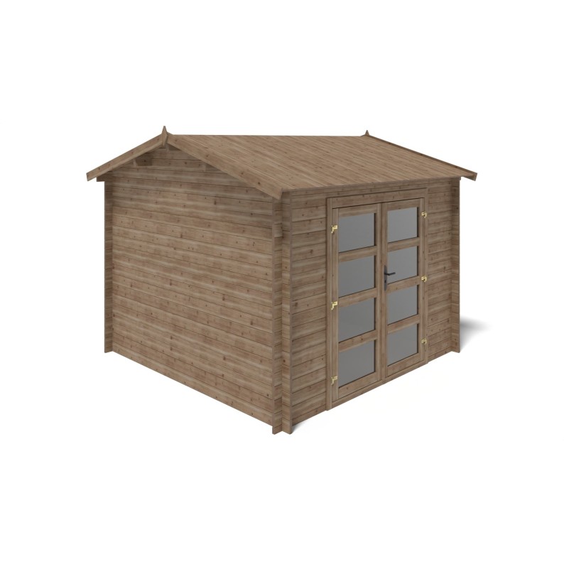 Houten tuinhuis 9 m² - 3x3 m - 28 mm - Geïmpregneerd
