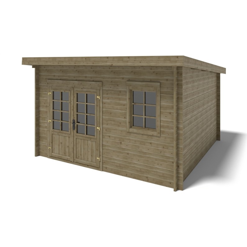 Houten tuinhuis 16 m² - 4x4 m - 40 mm - Geïmpregneerd