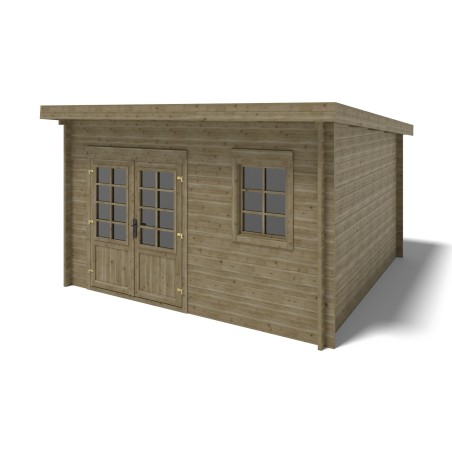 Houten tuinhuis 16 m² - 4x4 m - 40 mm - Geïmpregneerd
