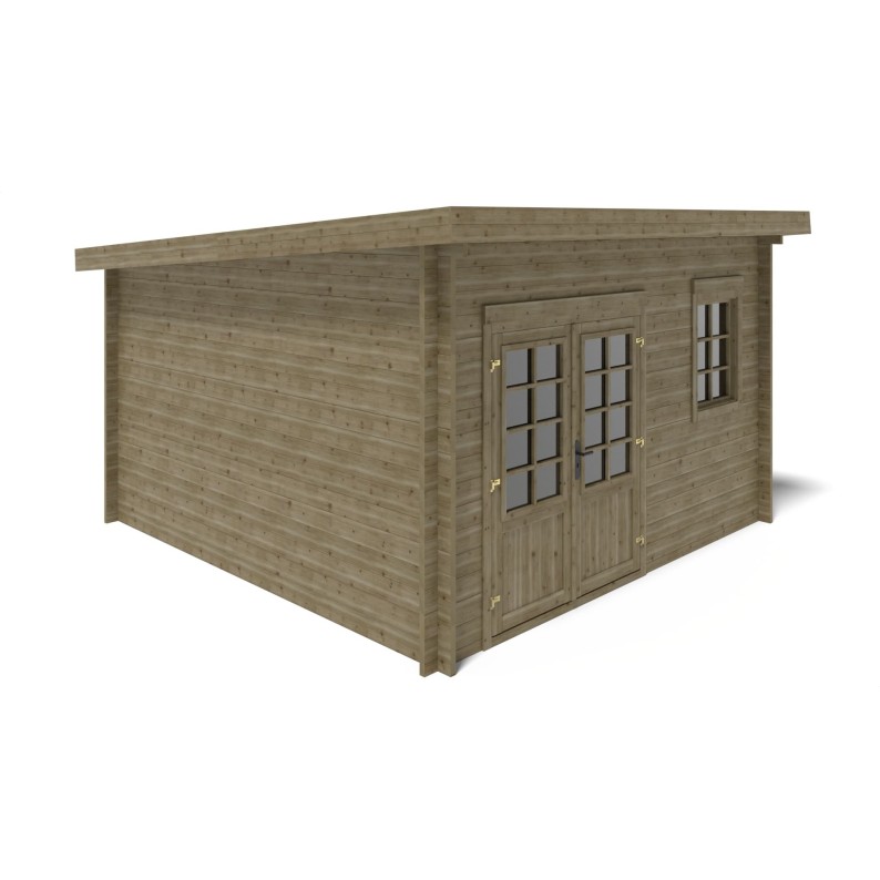 Houten tuinhuis 16 m² - 4x4 m - 40 mm - Geïmpregneerd
