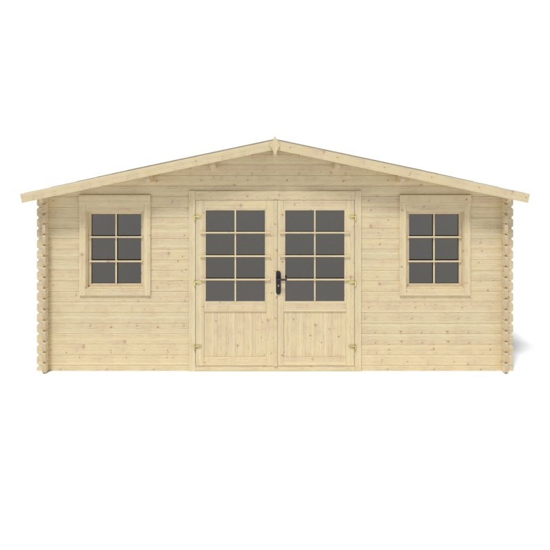 Houten tuinhuis 21.42 m² - 5.1x4.2 m - 34 mm