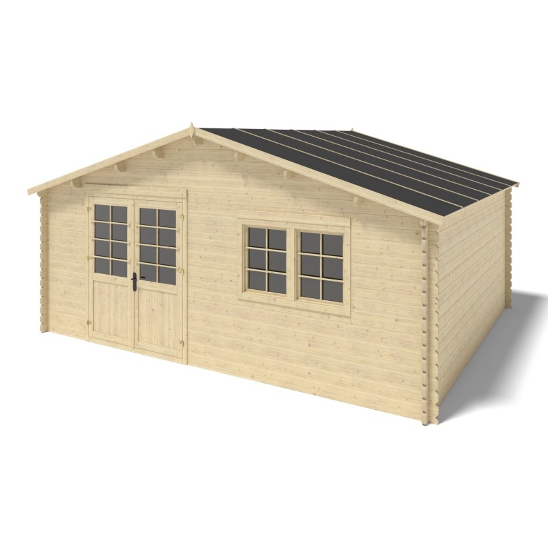 Houten tuinhuis 30 m² - 6x5 m - 40 mm