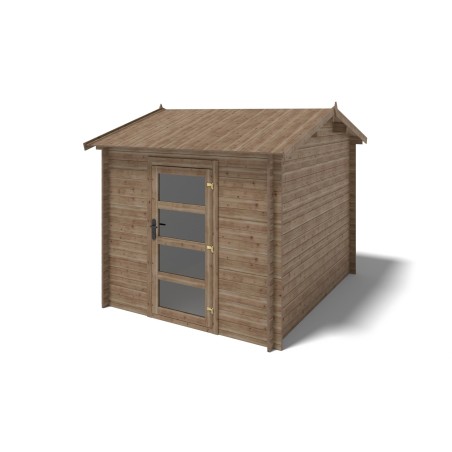 Houten tuinhuis – 2.5x3 m met aanbouw 2.5x2.76 m - 18.56 m² – Geïmpregneerd